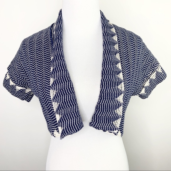 Anthropologie Sweaters - Anthropologie HWR Monogram Bolero Sweater Small